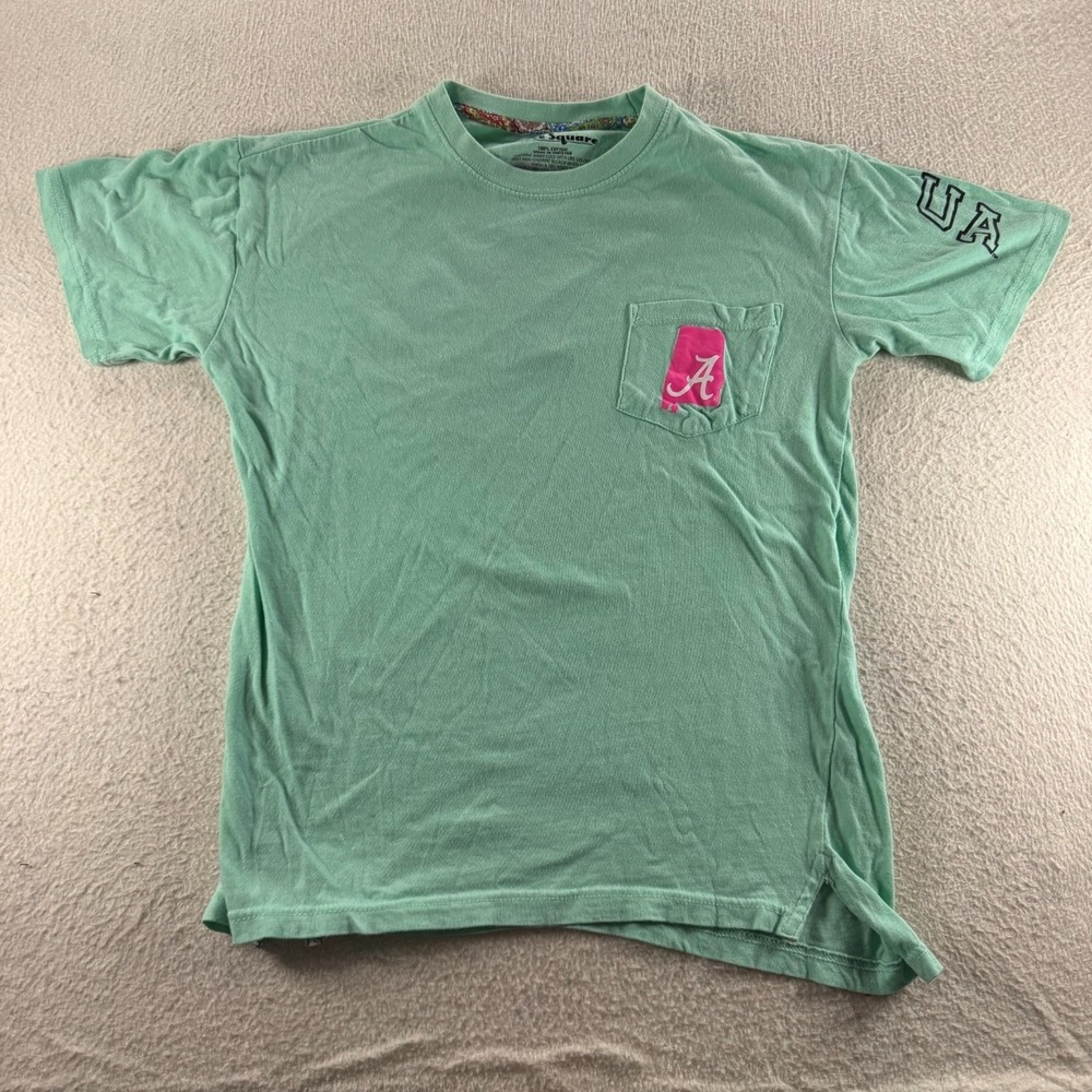 Three‎ Square Alabama Crimson Tide T-Shirt Women Medium Mint Green Excellent UA